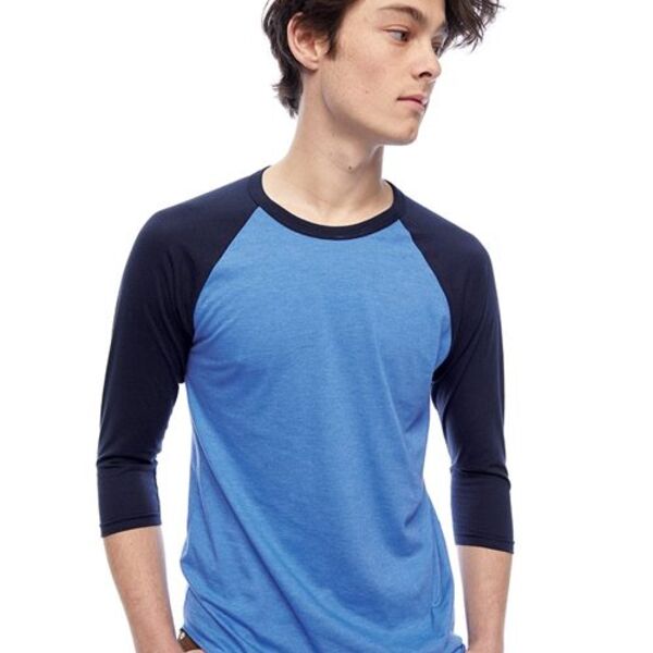 American Apparel - 50/50 Raglan Three-Quarter Sleeve Tee Thumbnail