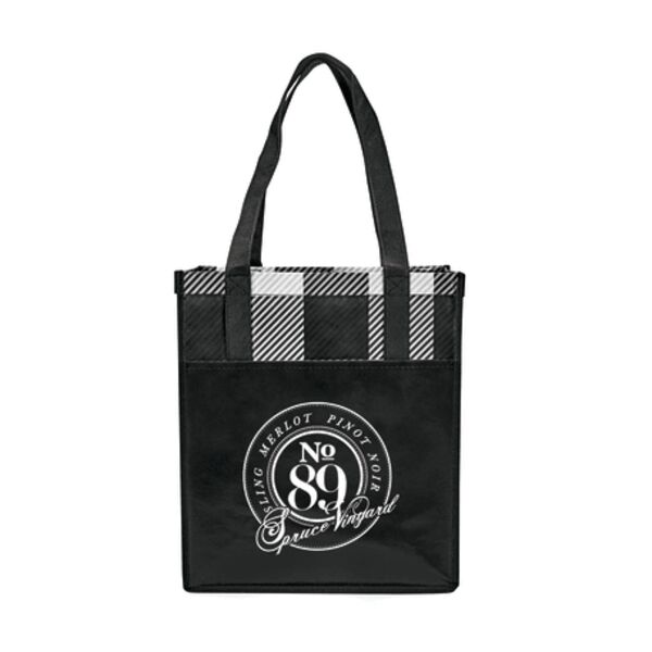 Buffalo Plaid Laminated Grocery Tote Thumbnail