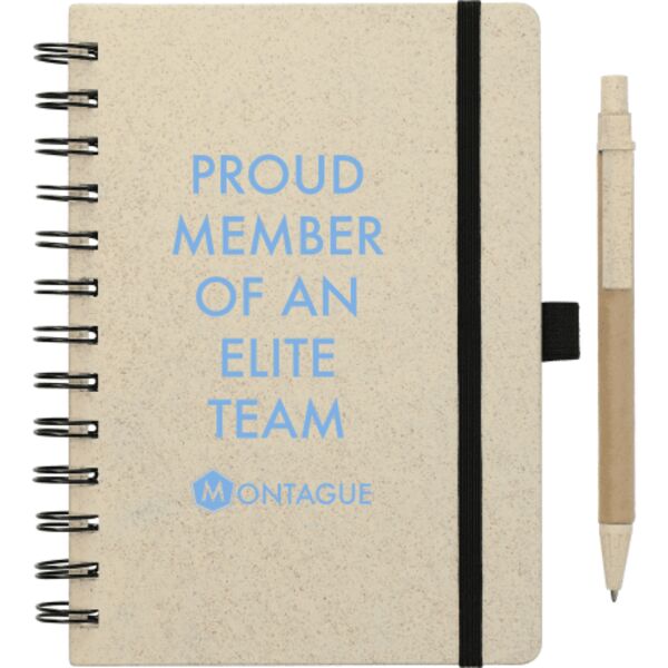 5" x 7" Wheat Straw Notebook With Pen Thumbnail