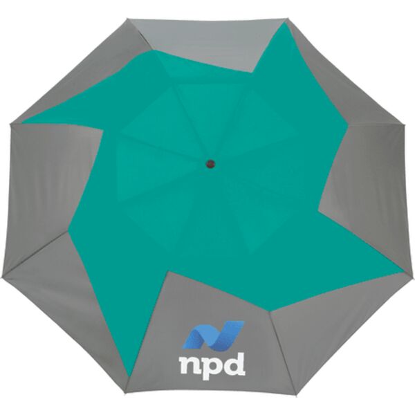 46" Vented, Auto Open Folding PinWheel Umbrella Thumbnail