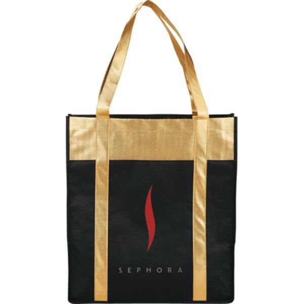 Metallic Non-Woven Shopper Tote Thumbnail