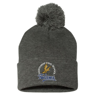 12" Pom-Pom Cuffed Beanie Thumbnail